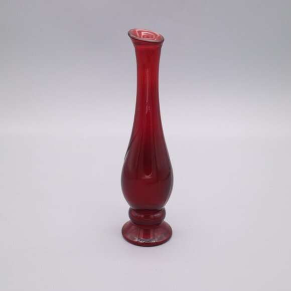 Vintage Avon Ruby Red Glass Bud Vase Apothecary Spout (Set of 3) - Picture 2 of 8